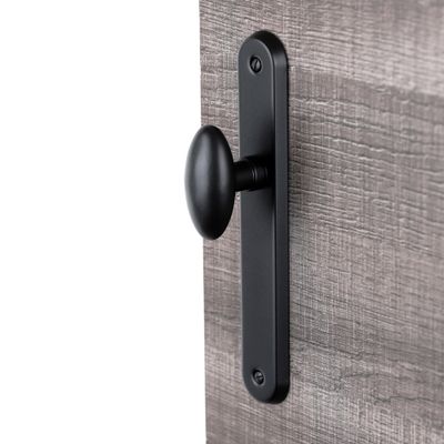Poignées de porte sur plaques sans trou Chic aluminium noir ALPERTEC