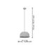 Suspension acier gris E27 40W Ø38 cm CONTRISA - EGLO