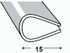 Serre-feuillet PVC blanc 15 mm 1 m CQFD