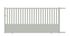 Portail coulissant aluminium CHAMBERY l.3,50 x l.1,55 gris clair JARDIMAT