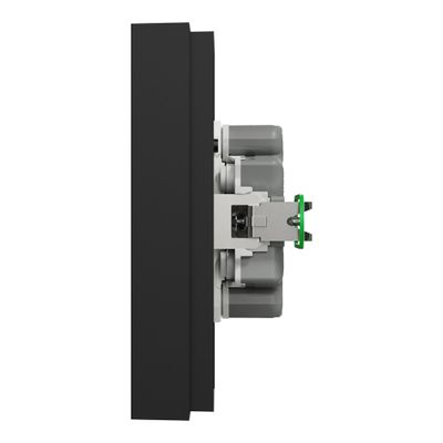 Double prise 2 pôles + terre sur boîte encastrement simple Odace 2025 noir - SCHNEIDER ELECTRIC