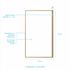 Pare-baignoire rabattable 140x80 cm Wooden Edge AURLANE