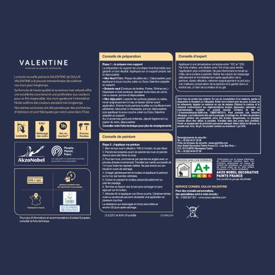 Peinture Valentine Mat Velouté Clair Obscur 125 mL - DULUX VALENTINE