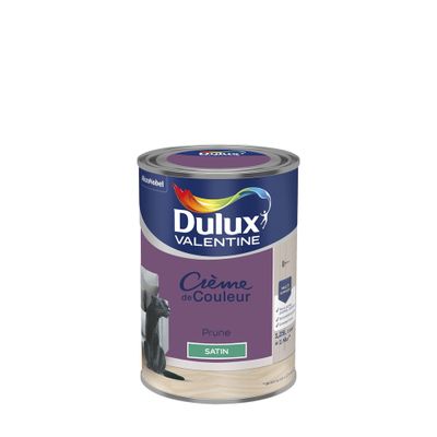 Peinture crème de couleur Prune Satin 1,25 L - DULUX VALENTINE