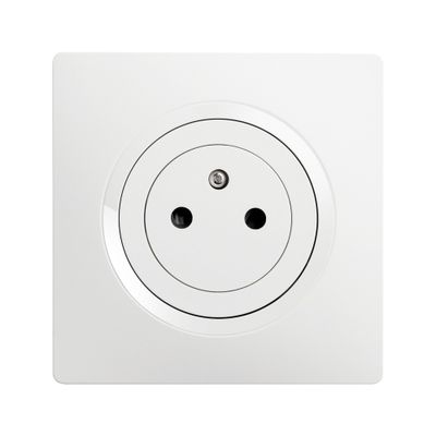 Prise 2 pôles + terre affleurante blanc Casual Evo - DEBFLEX