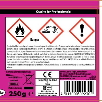 Pot de colle PVC 250 g avec pinceau TANGIT