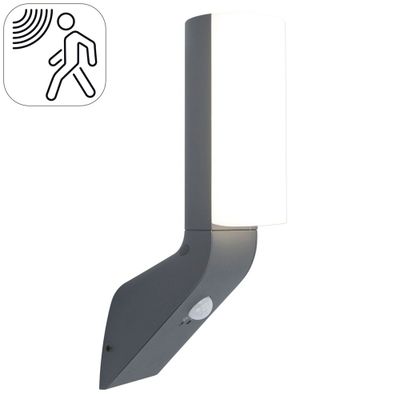 Applique extérieur LED détecteur de mouvements Bati gris IP44 1100 lumens blanc neutre - COREP