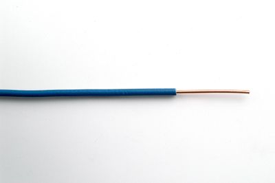 Fil électrique H07V-R 10 mm² semi-rigide bleu au mètre - NEXANS