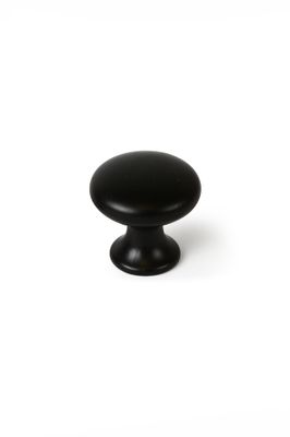 Bouton de meuble rond noir mat diamètre 25 mm