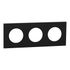 Plaque de finition 3 postes Odace 2025 noir onyx - SCHNEIDER ELECTRIC