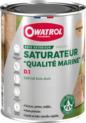 Saturateur bois exotiques incolore mat D.1  1 L - OWATROL