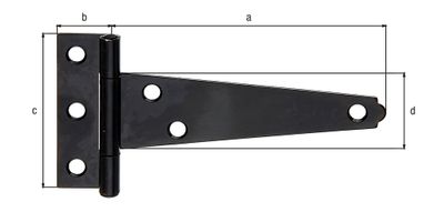 Penture anglaise 105 mm noir ALBERTS