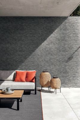 Parement mural intérieur/extérieur gris CUSNA 15,2  x 60,5 cm paquet de 1,01 m² IMSO