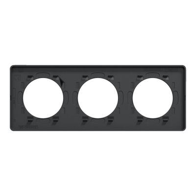 Plaque de finition 3 postes bronze brossé/ anthracite - Odace Touch SCHNEIDER ELECTRIC