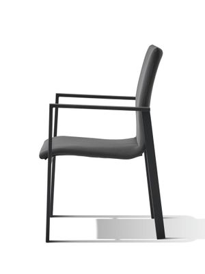 Fauteuil de jardin Ajaccio noir en aluminium BOCARNEA