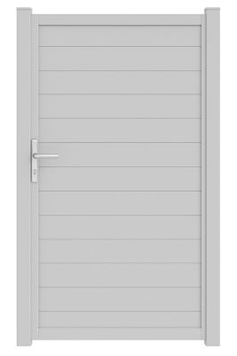 Portillon aluminium BREZINS l.1,00 x H.1,60 m gris clair JARDIMAT