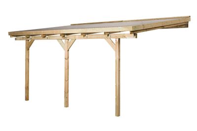 Pergola adossée -  671 Imprégné - 304 x 115 cm Livraison gratuite domicile - WEKA