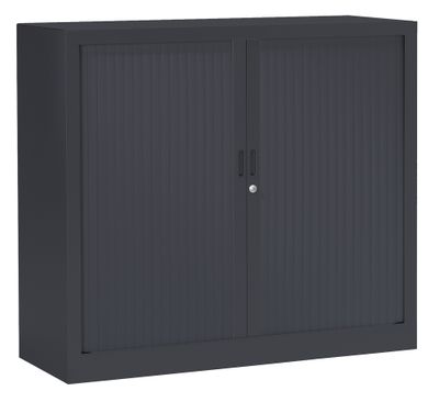Armoire monobloc avec portes rideaux anthracite 100 x 120 x 43  - SNOR