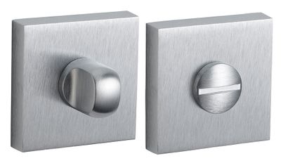 Rosaces de porte carrées à condamnation chrome satiné 50 x 50 mm FROSIO