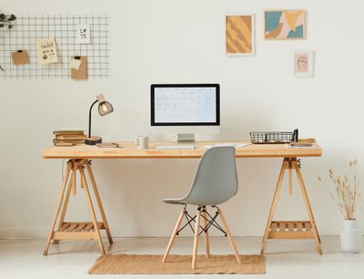 Lampe à poser E14 Kento noir et bois 40W - COREP