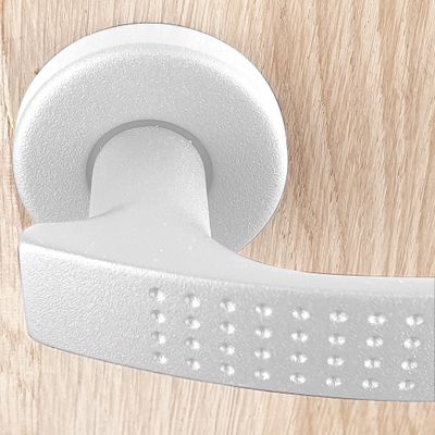 Poignées sur rosace Ibiza blanc mat sans trou ALPERTEC