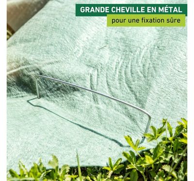 Agrafes métalliques 25x 15 cm par 10 Ø 4 mm pour fixation dans le sol  WINDHAGER