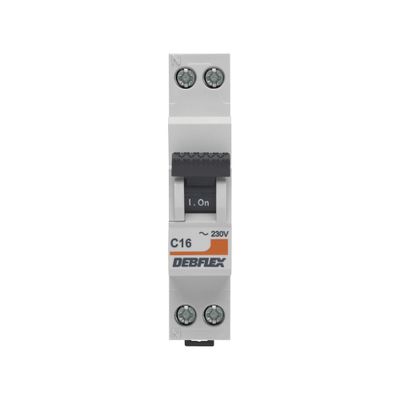 Disjoncteur phase+neutre 16A 3ka DEBFLEX