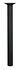 Pied rond noir diamètre 30 x 350 mm CIME