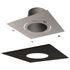 Plaque de finition tubage ventilée carrée 25 cm diamètre 180 mm acier noire POUJOULAT