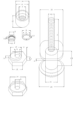 Roulettes grises pour portes de douche diamètre 20mm - AURLANE