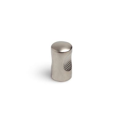Bouton de meuble cylindrique zamak nickelé mat diamètre 14 mm REI