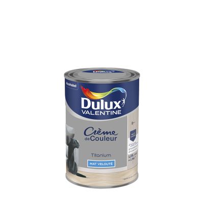 Peinture crème de couleur Titanium Mat 1,25 L - DULUX VALENTINE