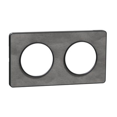 Plaque de finition 2 postes ardoise/ anthracite - Odace 2011 Touch SCHNEIDER ELECTRIC