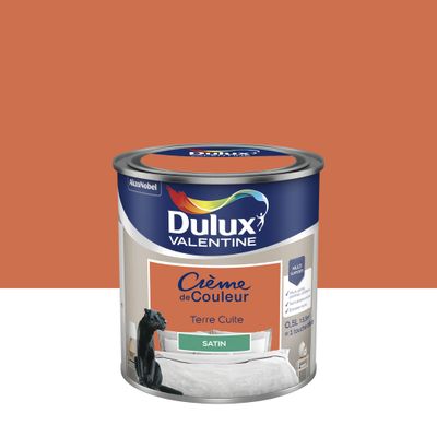 Peinture Crème de Couleur Terre Cuite satin 0,5 L - DULUX VALENTINE