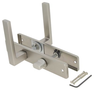 Poignées de porte sur plaques à condamnation Joffrin IV aluminium LINEA BERTOMANI