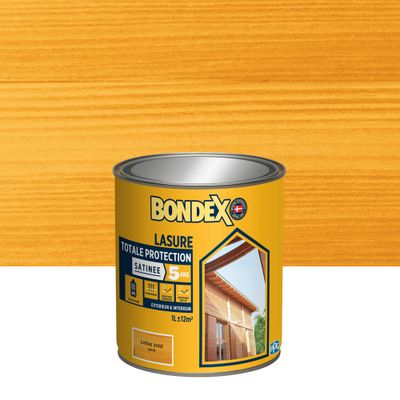 Lasure totale protection 5 ans chêne doré satin 1 L - BONDEX