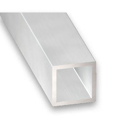 Tube carré aluminium brut 10 x 10 x 1 mm 1 m CQFD