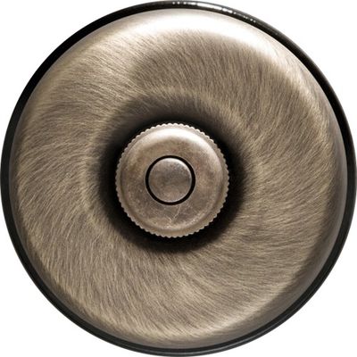 Bouton poussoir en saillie rétro porcelaine noire et bronze - Garby Dimbler FONTINI