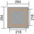 Tonnelle -  651 - 218 x 117 cm - bardeaux de toit inclus Livraison gratuite domicile WEKA