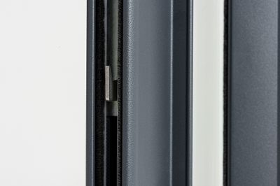 Baie coulissante aluminium gris H.2150 x 1800 mm CLOSY