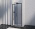 Porte de douche pivotante 90x200 cm profilé noir verre fumé 8 mm Signature - OCEA