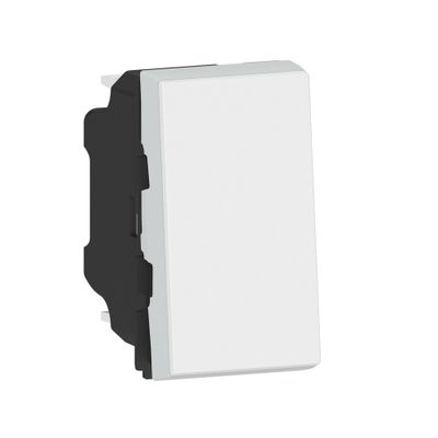 Bouton poussoir encastrable avec voyant lumineux 1 module Blanc - Mosaic LEGRAND