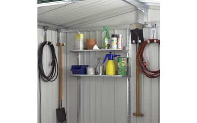 Abri de jardin en métal Europa 6.53 m² vert foncé Taille 5 BIOHORT Livraison à domicile incluse