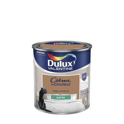Peinture crème de couleur Miel Ambré Satin 0,5 L - DULUX VALENTINE