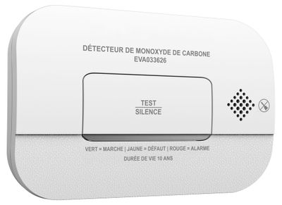 Détecteur de monoxyde de carbone autonomie 3 ans EVACUATE
