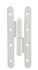 Paumelle de Paris bout rond blanche 140 x 55 mm droite CIME