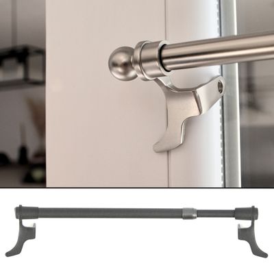 Tringle de vitrage extensible en métal de 40 à 65 cm diam 9 mm Finition Météorite - MOBOIS