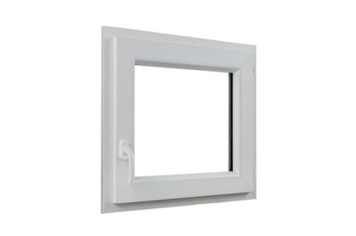 Fenêtre PVC blanc 1 vantail tirant droit H.45 x l. 40 cm CLOSY