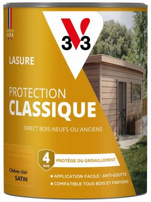 Lasure Protection Classique 4 ans chêne clair 0,75 L - V33