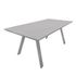 Table de jardin fixe PIEDRA aluminium pierre sintérisée gris rectangulaire 180x90 cm